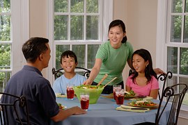 family eating